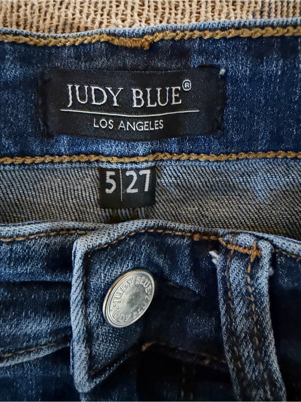 Women’s Judy Blue denim jeans. Wide leg, raw hem and distressed.